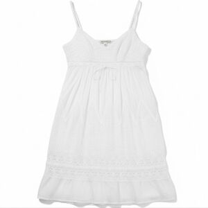 Stetson White Lace Dress XS 100% Cotton Strappy Side Zip